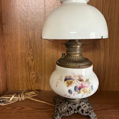 Vintage Electrified Hurricane Lamp