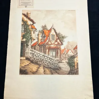De Fontaine Original Etching - 17x22 Inches