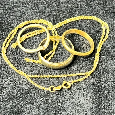 14K Rings And Necklace 