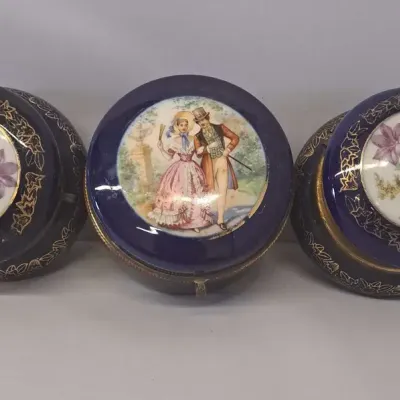 Cobalt Blue Trinket Boxes 