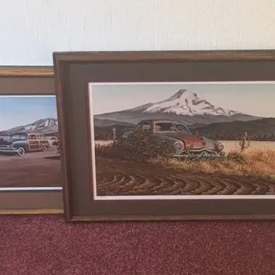 Teapot Gas Station & Rusted Vintage Car Prints by Donna Wolfkill 
