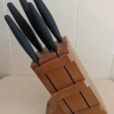 Granite Stone Knives and Block