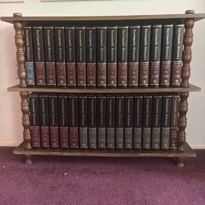 Encyclopedia Britannica & Shelf 