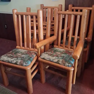 Pine Log Chairs