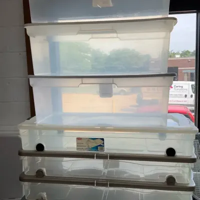 Sterilite Clear Storage Bins And Under Bed Containers