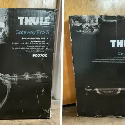 Thule Gateway Pro 3 Rear Mounted Bike Rack & Cargo Rack 2 for Child Carrier