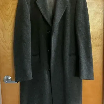 Saks Fifth Avenue Gray Wool Top Coat 