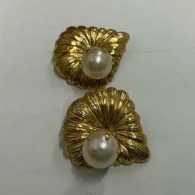 14k Gold Pearl Stud Earrings And Jackets 