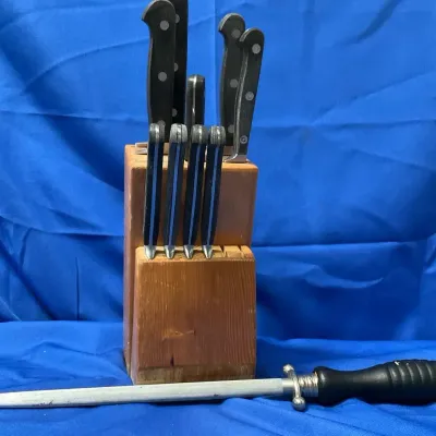 Hoffritz Germany Stainless Knife Set And Farberware Wood Block