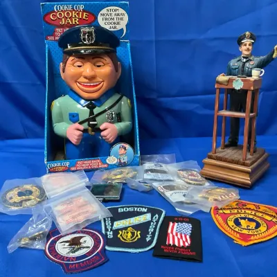 Police Badges, Pins, Cookie Jar And More