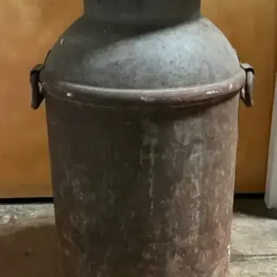 Antique Hershey, PA Metal Milk Jug 24"h