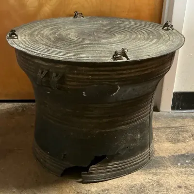 Southeast Asian Bronze Frog Rain Drum 