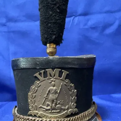 Vintage Virginia Military Institute VMI Cadet Parade Shako Hat