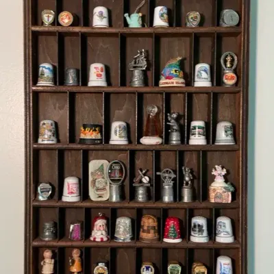 Thimble Collection in Antique Typsetting Tray