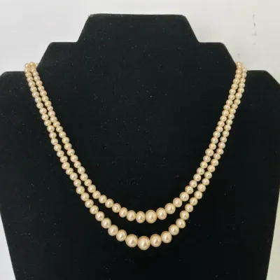 Sterling Clasp Pearl Necklace (16 Inch)