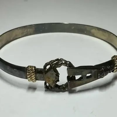 Sterling Silver & 14k Accented Caribbean Bracelet Co Annapolis Destination Bracelet (17 Grams)