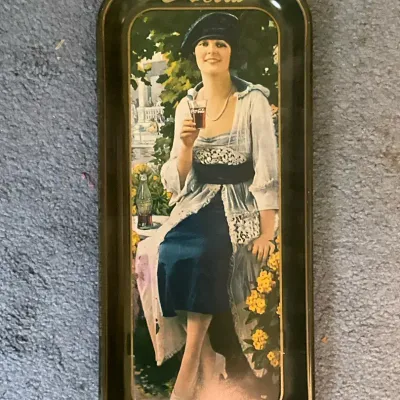 1973 Coca-Cola Advertisement Tray Featuring A Design From 1921 