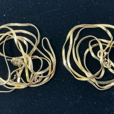 14k Gold Scrap Necklaces (3.80 Grams Total)