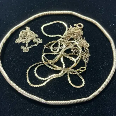 14k Scrap Gold Bracelet & Necklaces (5.24 Grams Total)