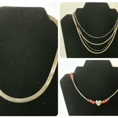 Sterling Silver Necklaces (60+ Grams)