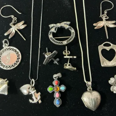Sterling Silver Small Pins & Brooches (24 Grams)