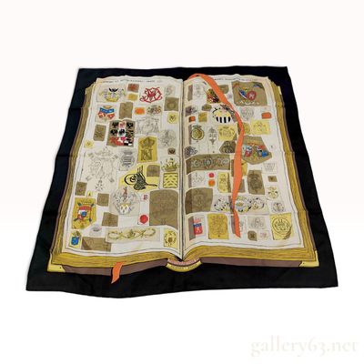 Sale Photo Thumbnail #175: Hermes Chiffres et Monogrammes Silk Scarf