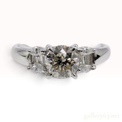 Sale Photo Thumbnail #77: Platinum and 1.081ct/1.34ctw Natural Diamond Ring