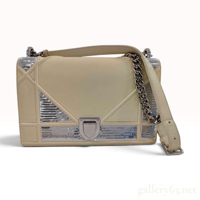 Sale Photo Thumbnail #58: Christian Dior Diorama Lambskin Sequin Medium Shoulder Bag