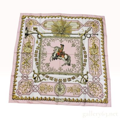 Sale Photo Thumbnail #63: Hermes Ludovicus Magnus Silk Scarf by Francoise de la Perriere