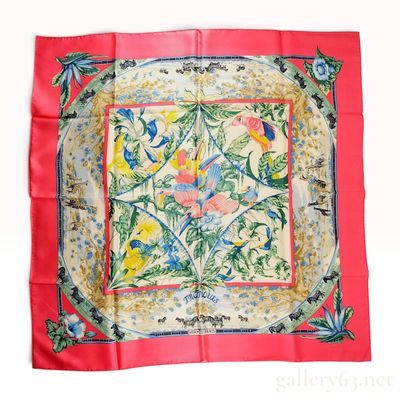 Sale Photo Thumbnail #256: Hermes Tropiques Silk Carre Scarf designed by Laurence Bourthoumieux