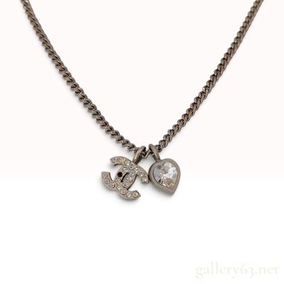 Sale Photo Thumbnail #173: Chanel Spring 2011 Crystal CC and Heart Charm Necklace