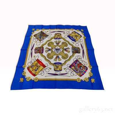 Sale Photo Thumbnail #30: Hermes Joachim Metz Les Tambours Silk Scarf