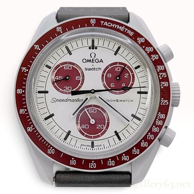 Sale Photo Thumbnail #85: Omega x Swatch MoonSwatch Mission to Pluto Bioceramic Chronograph Watch SO33M101