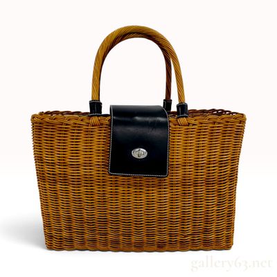Sale Photo Thumbnail #283: Burberry Blue Label Wicker Basket Tote Bag