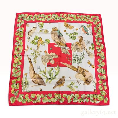 Sale Photo Thumbnail #5: Hermes Xavier de Poret La Vie au Grand Air Silk Scarf with Box