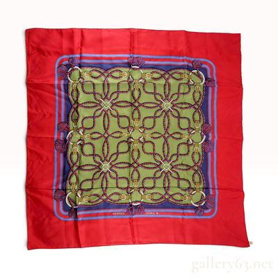 Sale Photo Thumbnail #222: Hermes Cordelieres Silk Carre Scarf
