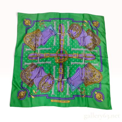 Sale Photo Thumbnail #282: Hermes Selles a Housse Silk Scarf
