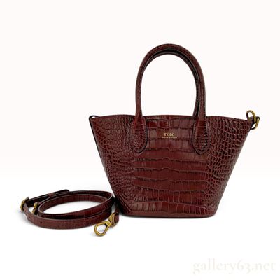 Sale Photo Thumbnail #242: Polo Ralph Lauren Croc-Embossed Leather Mini Bellport Tote