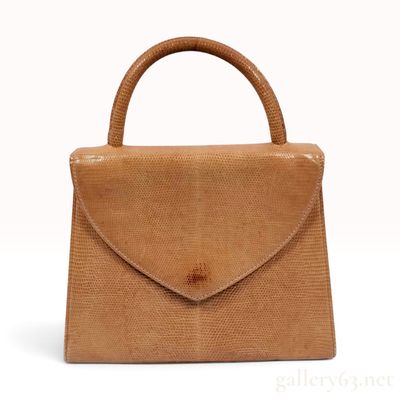 Sale Photo Thumbnail #86: Yves Saint Laurent Vintage Tan Lizard Skin Handbag