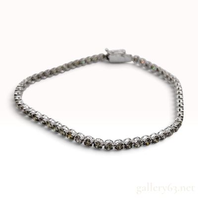 Sale Photo Thumbnail #15: 18K White Gold 3.00ctw Natural Diamond Tennis Bracelet