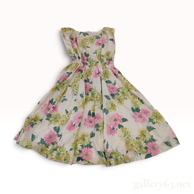 Sale Photo Thumbnail #155: Christian Dior Boutique Floral Silk Sleeveless Dress