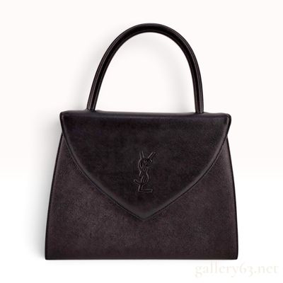 Sale Photo Thumbnail #296: Yves Saint Laurent Vintage Black Saffiano Leather Top Handle Bag
