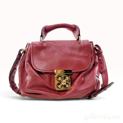 Sale Photo Thumbnail #249: Chloe Elsie Red Pebbled Leather Handbag