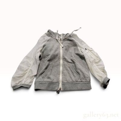 Sale Photo Thumbnail #14: Moncler Mixed Media Perforated Mesh Zip-Up Hoodie Size XS