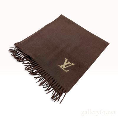 Sale Photo Thumbnail #223: Louis Vuitton Brown 100% Cashmere Scarf