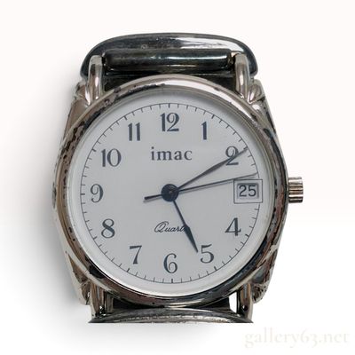 Sale Photo Thumbnail #26: Vintage imac Quartz Watch with Decorative Cuff Bracelet and Date Function