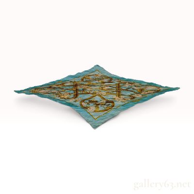 Sale Photo Thumbnail #13: Hermes Passiflores Pleated Silk Losange Scarf