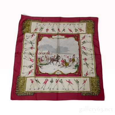 Sale Photo Thumbnail #244: Hermes Les Plaisirs du Froid 90cm Silk Twill Scarf