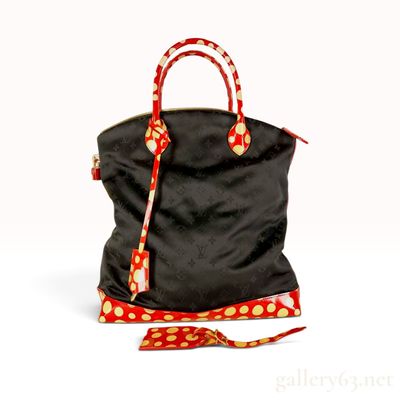 Sale Photo Thumbnail #2: Louis Vuitton x Yayoi Kusama Infinitely Kusama Lockit MM Monogram Nylon and Vernis Handbag