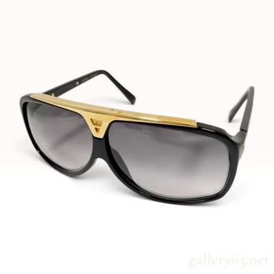 Sale Photo Thumbnail #37: Louis Vuitton Evidence Black Acetate and Gold Tone Monogram Sunglasses Z0350E
